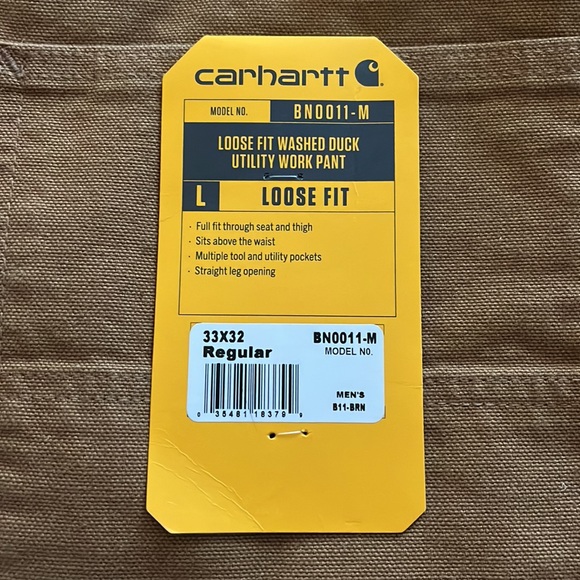 Carhartt loose fit washed duck utility work pant. Model BN0011-M. New with tags - Picture 2 of 2